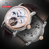 SEA-GULL manual mechanical watch with Tourbillon, day date,  Sun Moon complication. Calibre : ST8007 Model : 218907