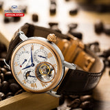 SEA-GULL manual mechanical watch with Tourbillon, day date,  Sun Moon complication. Calibre : ST8007 Model : 218907