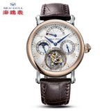 SEA-GULL manual mechanical watch with Tourbillon, day date,  Sun Moon complication. Calibre : ST8007 Model : 218907