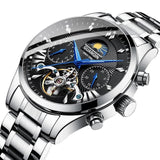 GUANQIN Tourbillon Style Mechanical waterproof watch with moonface and day date. 41mm
