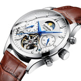 GUANQIN Tourbillon Style Mechanical waterproof watch with moonface and day date. 41mm