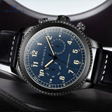 SEA-GULL  Men's Mechanical Wristwatch with day date complication -  Leather strap  819.13.6080