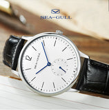 Sea-Gull 12,3,9 hour index with 6 o'clock seconds sub-dial complication. Waterproof and Sapphire manual wind Watch 819.17.6004
