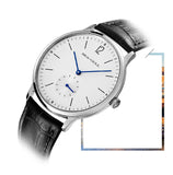 Sea-Gull 12,3,9 hour index with 6 o'clock seconds sub-dial complication. Waterproof and Sapphire manual wind Watch 819.17.6004