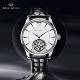 Sea-Gull Manual Tourbillon Mechanical Watch with Luxury Alligator Leather Strap. Model :8810