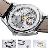 Sea-Gull Manual Tourbillon Mechanical Watch with Luxury Alligator Leather Strap. Model :8810