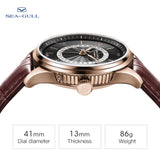Seagull Automatic mechanical watch with calendar function Caliber : ST2130 Model :819.37.6038
