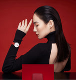 Sea-Gull ladies Automatic Mechanical Watch  30m Waterproof Leather with beating heart subdial design 813.96.6024L