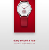 Sea-Gull ladies Automatic Mechanical Watch  30m Waterproof Leather with beating heart subdial design 813.96.6024L