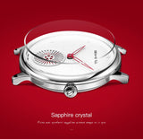 Sea-Gull ladies Automatic Mechanical Watch  30m Waterproof Leather with beating heart subdial design 813.96.6024L