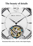 Sea-Gull Manual Tourbillon Mechanical Watch with Luxury Alligator Leather Strap. Model :8810