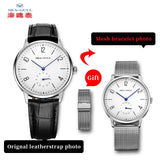 Sea-Gull 12,3,9 hour index with 6 o'clock seconds sub-dial complication. Waterproof and Sapphire manual wind Watch 819.17.6004