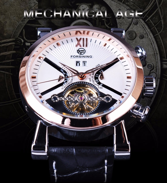 FORSINING Tourbillon style Design Mens Mechanical Automatic Watch