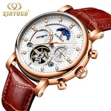 KINYUED handsome Tourbillon style with white or black Dial  Automatic Watch