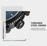 SEA-GULL  Men's Mechanical Wristwatch with day date complication -  Leather strap  819.13.6080