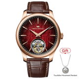 Sea-Gull Year Of The Horse Limited Edition Ultra-Thin Automatic Tourbillon Watch 42mm Leather
