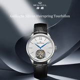 Sea-Gull No-Regulator Tourbillon Manual Wind Watch 42mm Leather