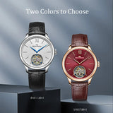 Sea-Gull No-Regulator Tourbillon Manual Wind Watch 42mm Leather