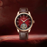 Sea-Gull Year Of The Horse Limited Edition Ultra-Thin Automatic Tourbillon Watch 42mm Leather