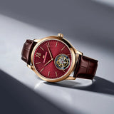 Sea-Gull No-Regulator Tourbillon Manual Wind Watch 42mm Leather