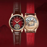 Sea-Gull Year Of The Horse Limited Edition Ultra-Thin Automatic Tourbillon Watch 42mm Leather