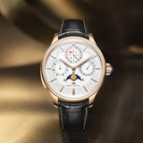 Sea-Gull Tourbillon Moon Phase Perpetual Calendar Minute Timer Manual Wind Watch 46mm 18K Gold