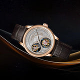 Sea-Gull Double Tourbillon Armillary Manual Wind Watch 43mm 18K Gold