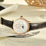 Sea-Gull Tourbillon Moon Phase Perpetual Calendar Minute Timer Manual Wind Watch 46mm 18K Gold
