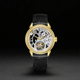 Sea-Gull Tourbillon Skeleton Manual Wind Watch 42mm White Leather