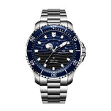 Sea-Gull Ocean Series Moon Phase Automatic Watch 43.5mm 316L Stainless Steel