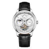 Sea-Gull Tourbillon Calendar Moon Phase Manual Wind Watch 41mm Leather