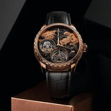 Sea-Gull Year of the Dragon Limited Edition Tourbillon Watch 43mm Black