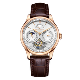 Sea-Gull Tourbillon Calendar Moon Phase Manual Wind Watch 41mm Leather