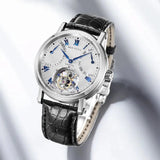 Sea-Gull Heritage Series Tourbillon Calendar Energy Indicator Manual Wind Watch 40mm White