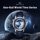 Sea-Gull GMT Automatic Watch 41mm Leather
