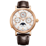 Sea-Gull Tourbillon Moon Phase Perpetual Calendar Minute Repeater Manual Wind Watch 46mm White