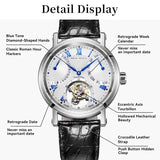 Sea-Gull Heritage Series Tourbillon Calendar Energy Indicator Manual Wind Watch 40mm White