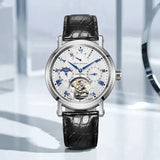 Sea-Gull Heritage Series Tourbillon Calendar Energy Indicator Manual Wind Watch 40mm White