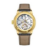 Sea-Gull Tourbillon Skeleton Manual Wind Watch 42mm White Leather
