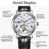 Sea-Gull Heritage Series Tourbillon Calendar Energy Indicator Manual Wind Watch 40mm White