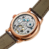 Sea-Gull Tourbillon Calendar Manual Wind Watch 40mm White Leather