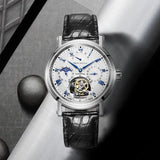 Sea-Gull Heritage Series Tourbillon Calendar Energy Indicator Manual Wind Watch 40mm White