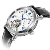 Sea-Gull Heritage Series Tourbillon Calendar Energy Indicator Manual Wind Watch 40mm White