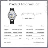 Sea-Gull Heritage Series Tourbillon Calendar Energy Indicator Manual Wind Watch 40mm White
