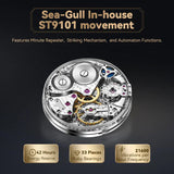Sea-Gull Tourbillon Minute Repeater Automaton Manual Wind Watch 46mm 18K Gold