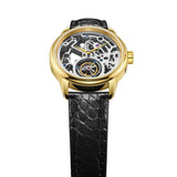 Sea-Gull Tourbillon Skeleton Manual Wind Watch 42mm White Leather