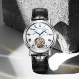 Sea-Gull Heritage Series Tourbillon Calendar Energy Indicator Manual Wind Watch 40mm White