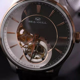 Sea-Gull Tourbillon Taiji Dial Manual Wind Watch 43mm Leather