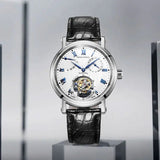 Sea-Gull Heritage Series Tourbillon Calendar Energy Indicator Manual Wind Watch 40mm White