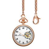 Sea-Gull Tourbillon Arabic Numeral Dial Manual Wind Pocket Watch 47mm White/Golden